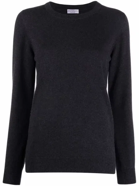 Top Brunello Cucinelli din cașmir lung gri