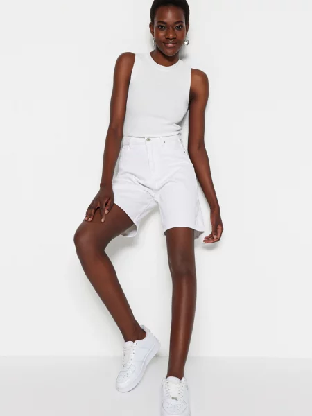 Pantaloni Trendyol alb