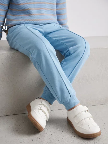 Sinsay Jogger kalhoty s bavlnou mid blue modré
