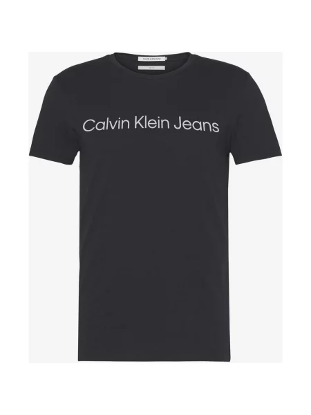 T-shirt z krótkim rękawem Calvin Klein Jeans Logo Color w kolorze czarno-białym L biała