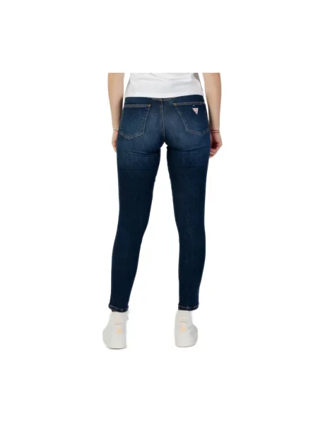 Guess Jeansy Granatowy Skinny Fit niebieskie