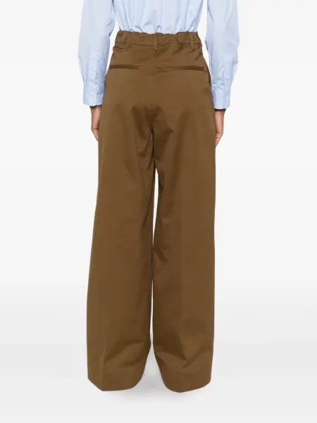 Pantaloni Soeur plisate maro
