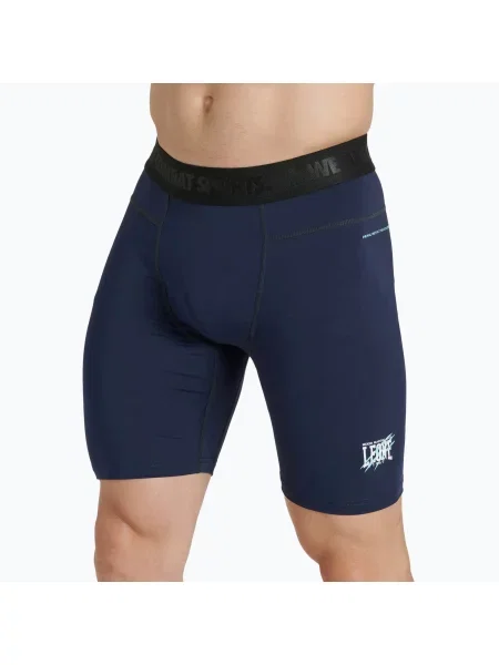 Pantaloni scurți pentru bărbați LEONE Primal Instinct Compression blue albastru