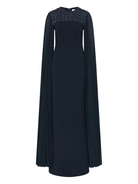 Rochie maxi Rebecca Vallance plisată de costum albastru