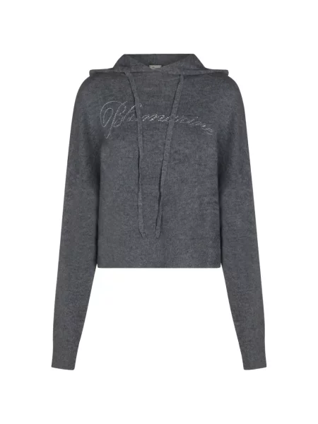 Hanorac cu glugă Blumarine cu cordon gri