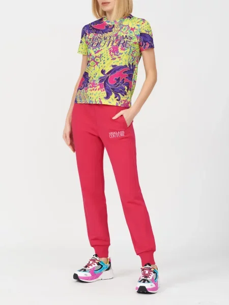 Спортивные штаны Versace Jeans Couture розовые