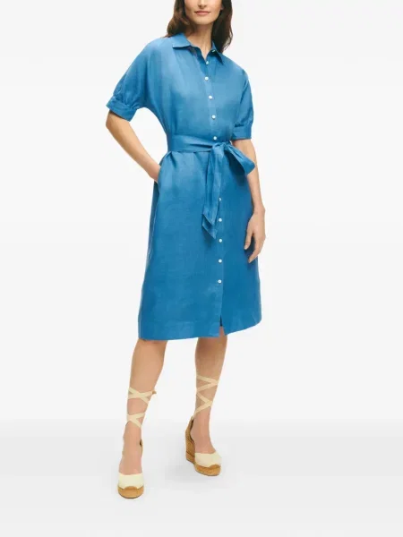 Cu centură rochie Brooks Brothers albastru