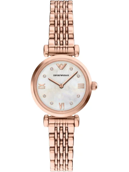 Emporio Armani Ceas analogic GIANNI auriu roz / perlat alb