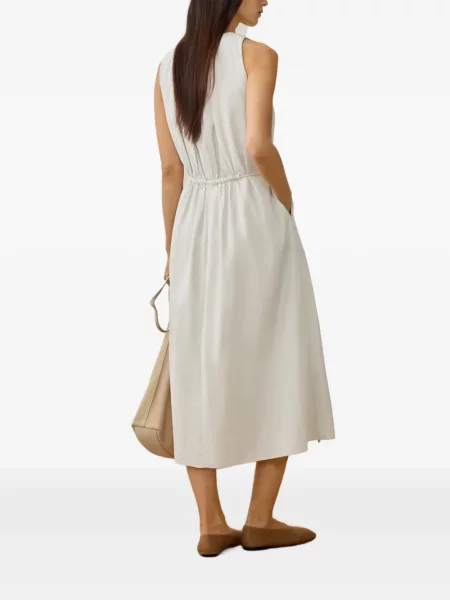 Rochie midi Less fără mâneci cu cordon