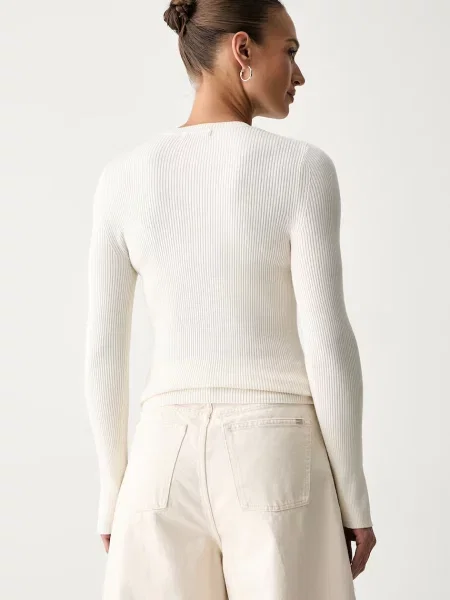 Guess sweter z wiskozą ELLIE biały