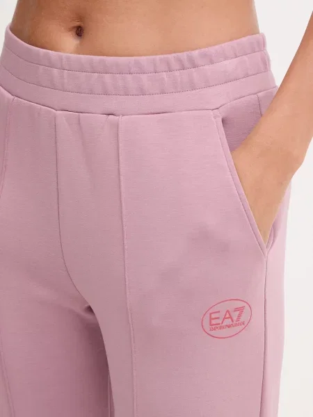 Костюмные брюки Ea7 Emporio Armani розовые