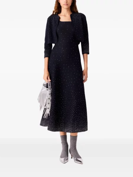 Stras decupat cardigan Maje albastru