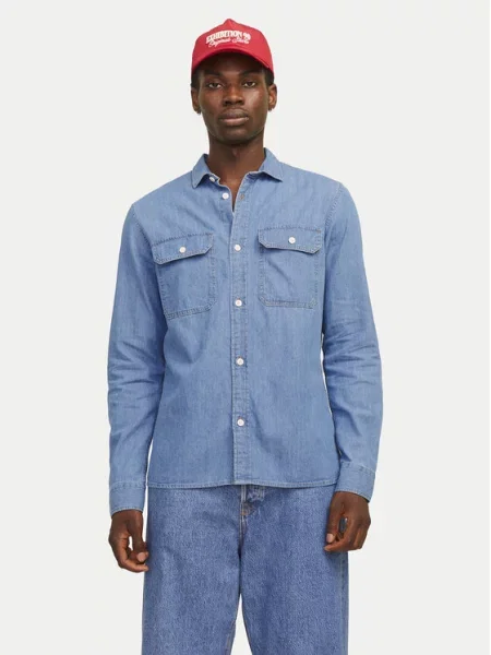 Jeans srajca Jack&Jones modra