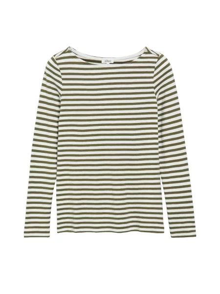 S.Oliver Tricou oliv alb