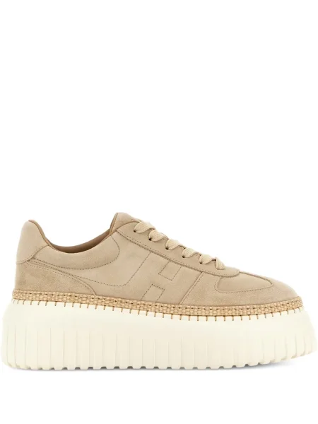 Sneakerși Hogan din piele de căprioară cu platformă