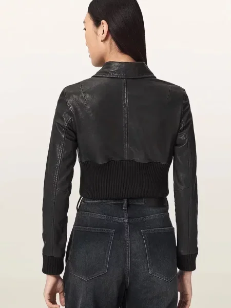 AllSaints коротка куртка шкіряна LENA