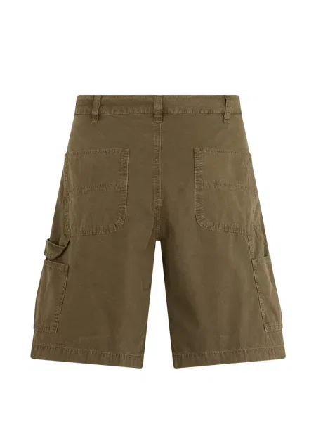 Pantaloni scurți cargo Moschino cu broderie maro