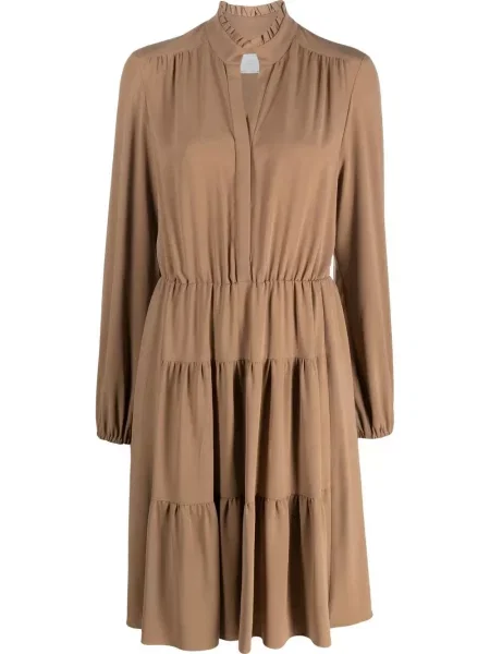 Rochie maxi Eleventy lungă de costum maro