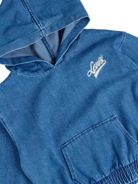 Dětska mikina s kapucí Levi's modrá