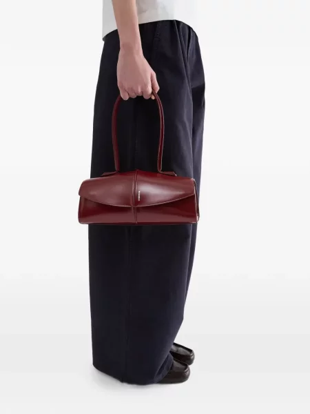 Geantă Jil Sander din piele roșu
