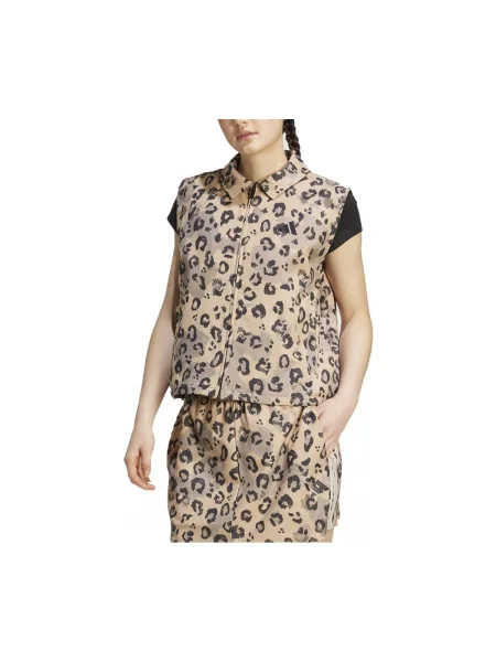 Adidas Vestă elegantă Animal Print bej