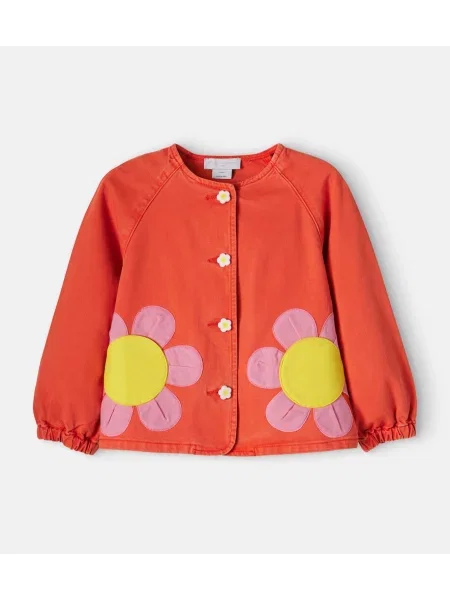Džinsinė striukė Stella Mccartney oranžinė