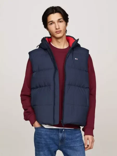 Tommy Jeans Steppelt szteppelt mellény kék