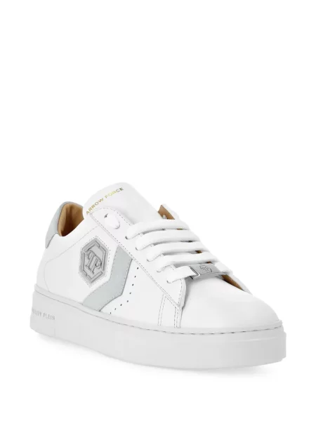 Sneakerși Philipp Plein din piele alb