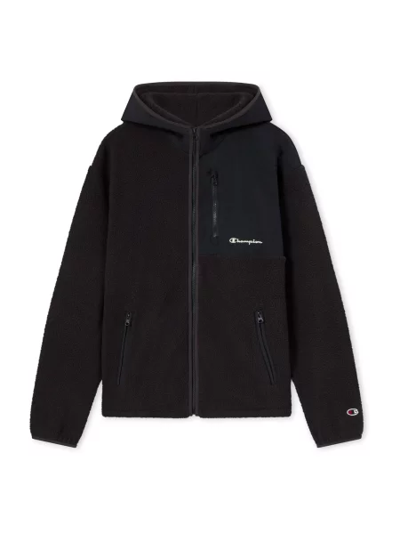 Champion Jachetă fleece negru alb