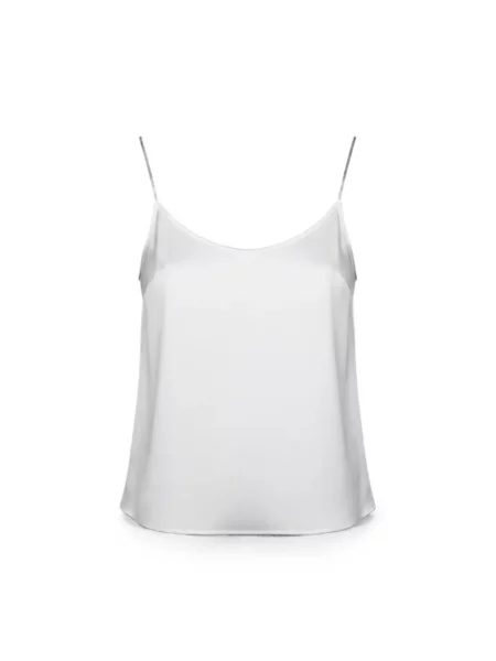 Top Black Label fără mâneci alb
