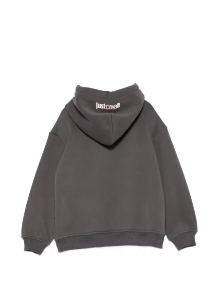 Bluza z kapturem dziecięca Just Cavalli szara