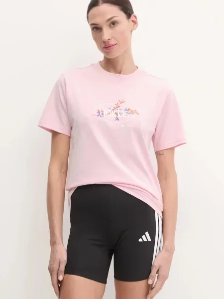 Тениска adidas W Elem Flrl Tee розово