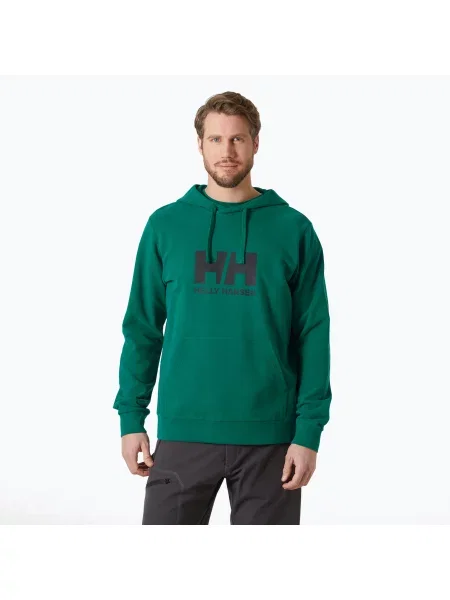 Mikina Helly Hansen HH Logo Hoodie emerald zelená