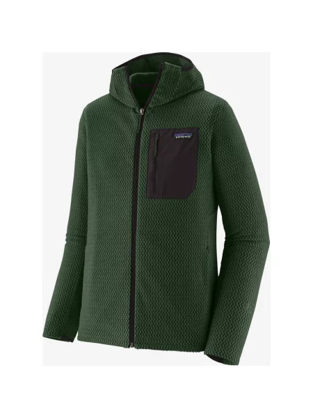 Bluza z kapturem Patagonia R1 Air Full Zip głęboki S zielony