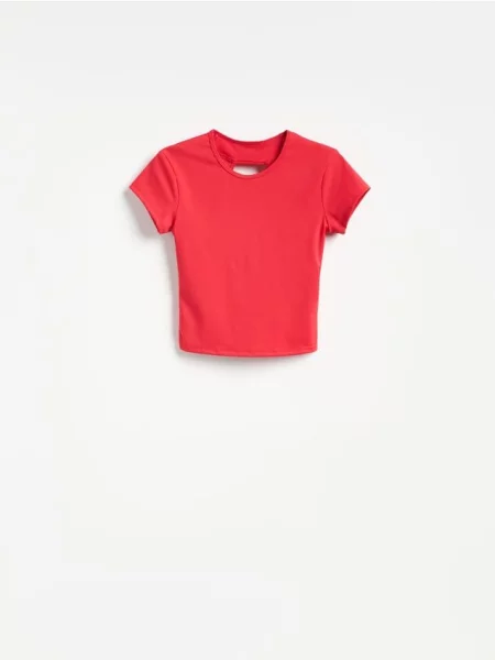 Reserved Tricou cu decupaj la spate roșu