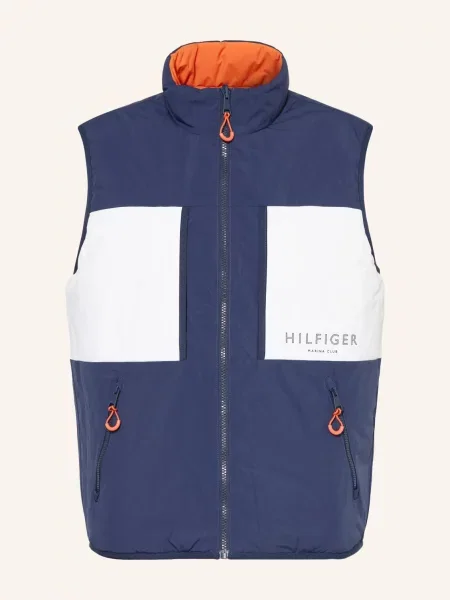 Tommy Hilfiger Kamizelka Dwustronna orange biała
