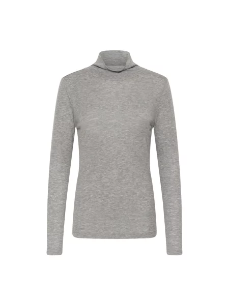 Sweter Soaked In Luxury z wysokim kołnierzem szary