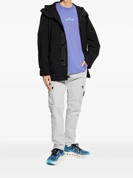 Geacă parka Stone Island cu strasuri negru