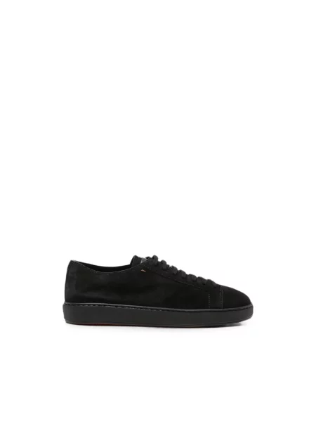 Sneakersy Santoni zamszowe czarne