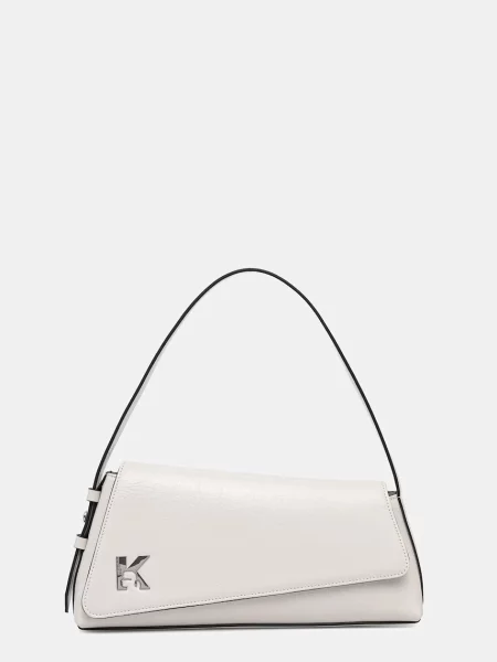 Geanta crossbody Karl Lagerfeld Jeans din piele alb