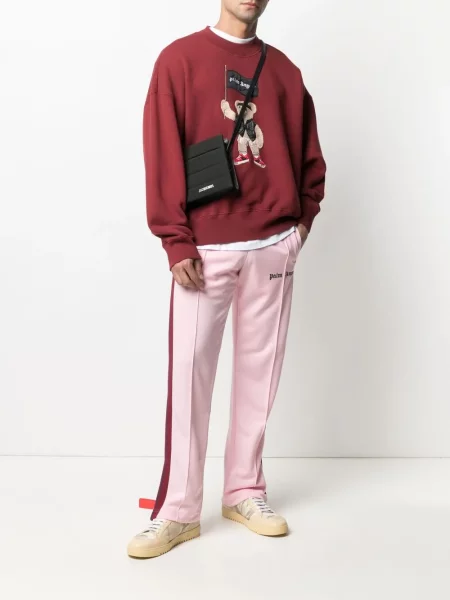 Pantaloni Palm Angels cu imagine alergare roz