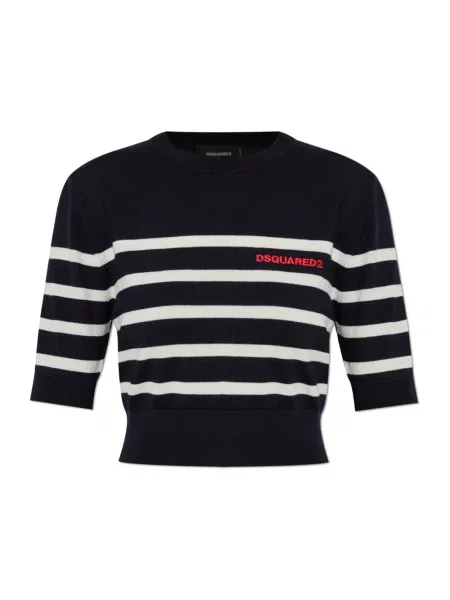 Sweter Dsquared2 wełniany niebieski