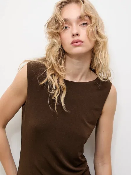 Макси платье Answear.lab коричневое