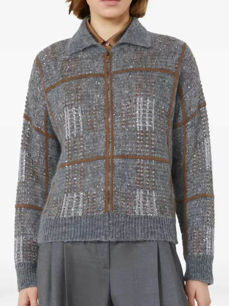 Cardigan Max Mara de lână gri