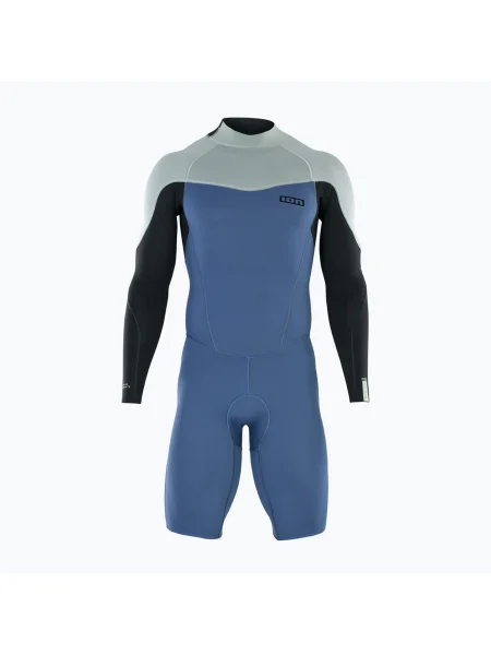 Мъжки неопренов костюм за плуване ION Element Shorty Back Zip Cascade blue синьо