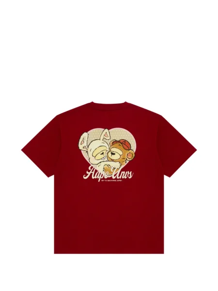 Tricou Aape By A Bathing Ape cu imagine roșu