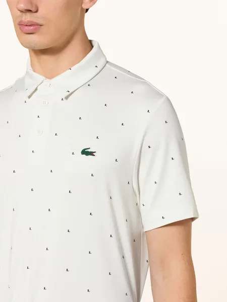 Lacoste Funkční Polokošile Regular Fit / tmavě zelená bílá