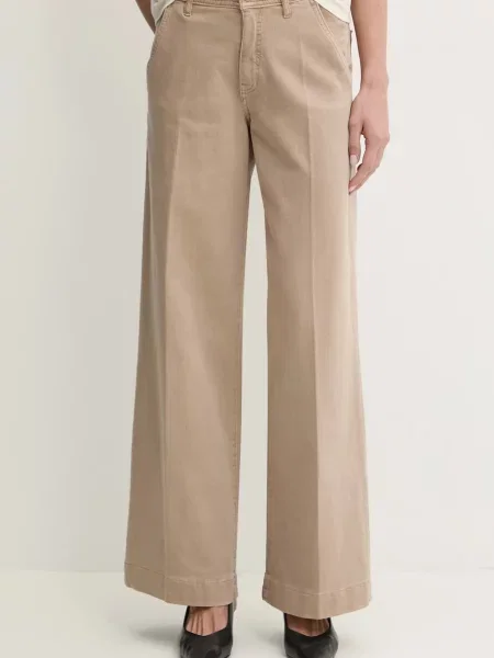 Kavbojke iz svilene mešanice Guess ZOYA WFXVA bež