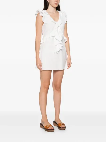 Rochie mini Maggie Marilyn cu volane alb