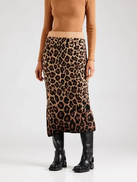 VERO MODA Fustă VMWHITNEY bej / maro negru